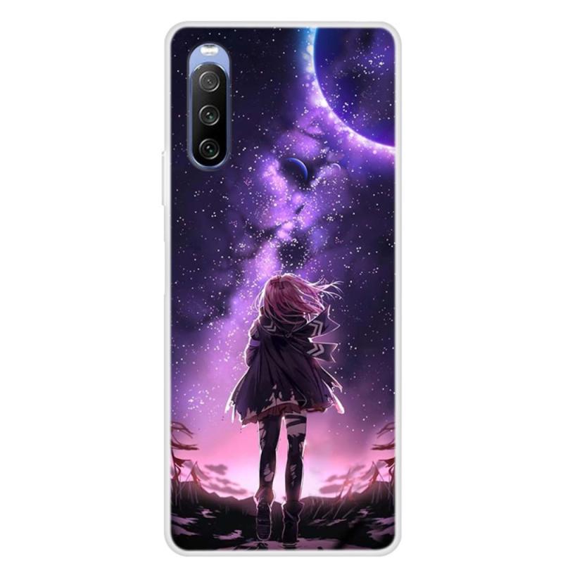 Sony Xperia 10 Iii 5g Gummi Cover Printet Design Stjerner   Pige