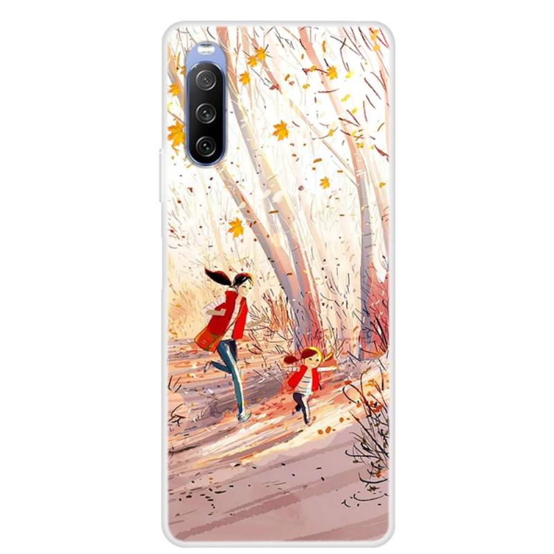 Sony Xperia 10 Iii 5g Gummi Cover Printet Design Løber