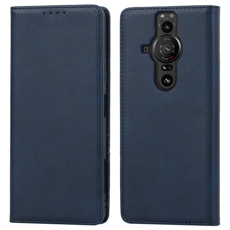 Sony Xperia Pro-  Flip Læder Cover   Pung Mørkeblå