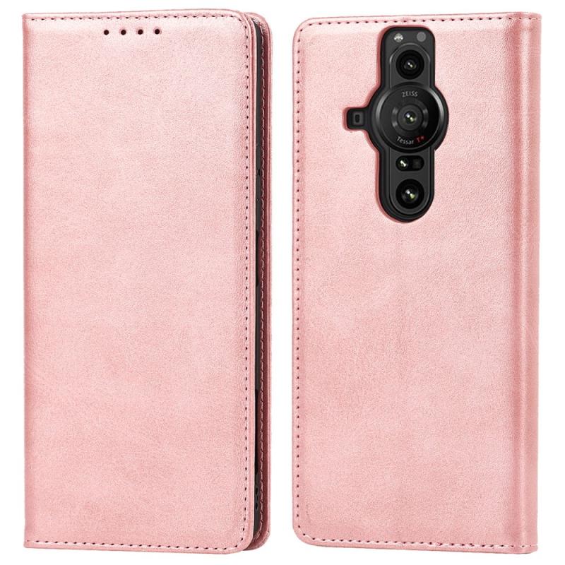 Sony Xperia Pro-  Flip Læder Cover   Pung Rosa Guld