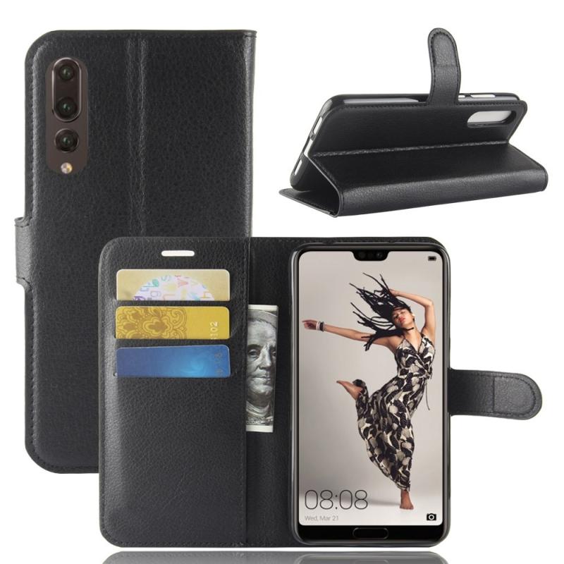 Huawei P20 Pro Læder Cover   Pung Sort