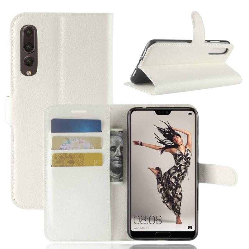 Huawei P20 Pro Læder Cover   Pung Hvid
