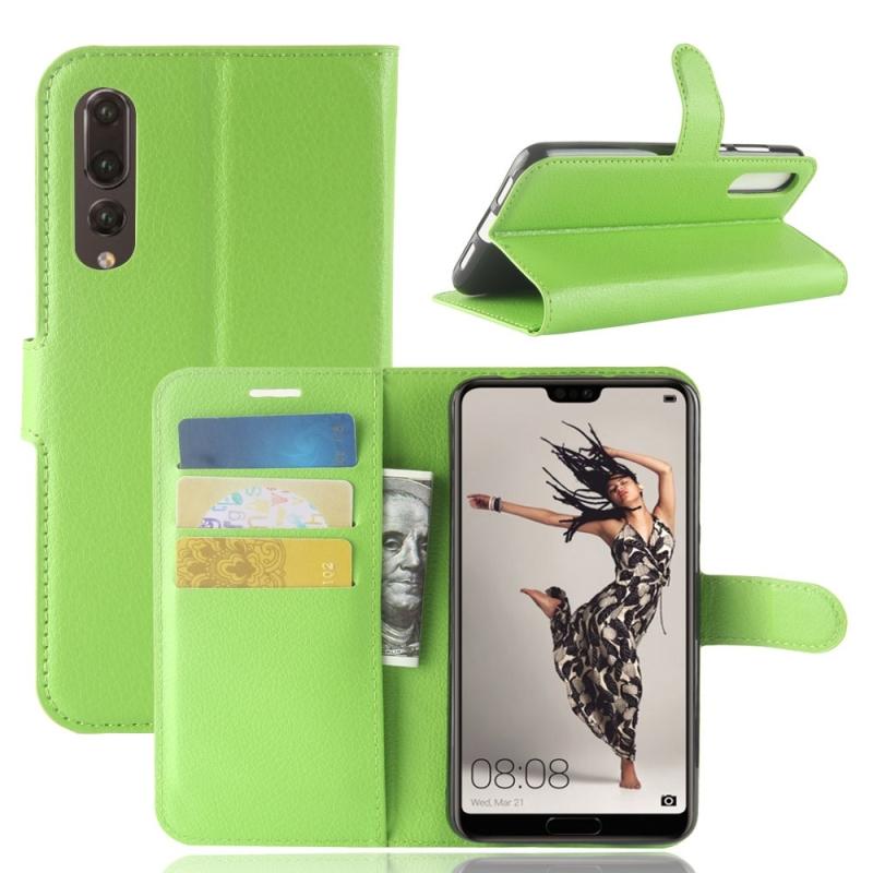 Huawei P20 Pro Læder Cover   Pung Grøn
