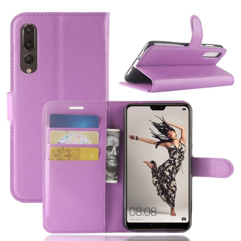 Huawei P20 Pro Læder Cover   Pung Lilla