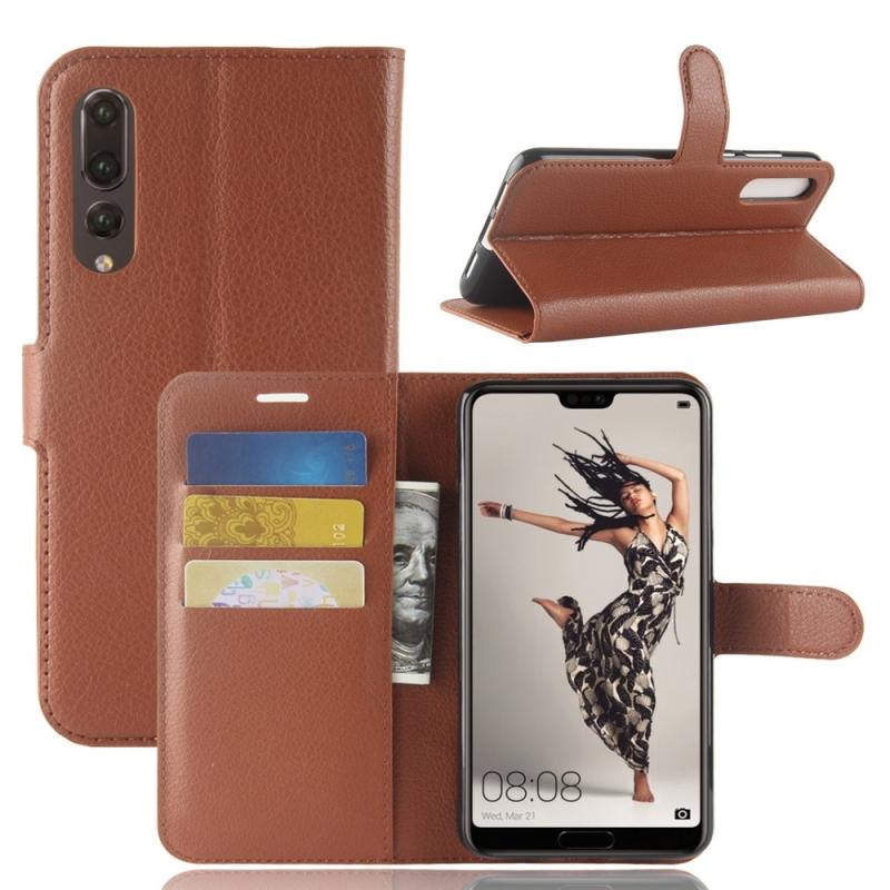 Huawei P20 Pro Læder Cover   Pung Brun