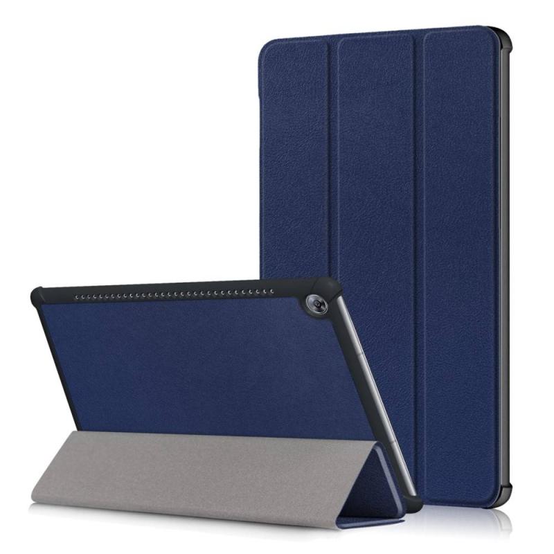 Huawei Mediapad M5 10   M5 10  Pro  Læder Tri-fold Flip Cover Mørkeblå