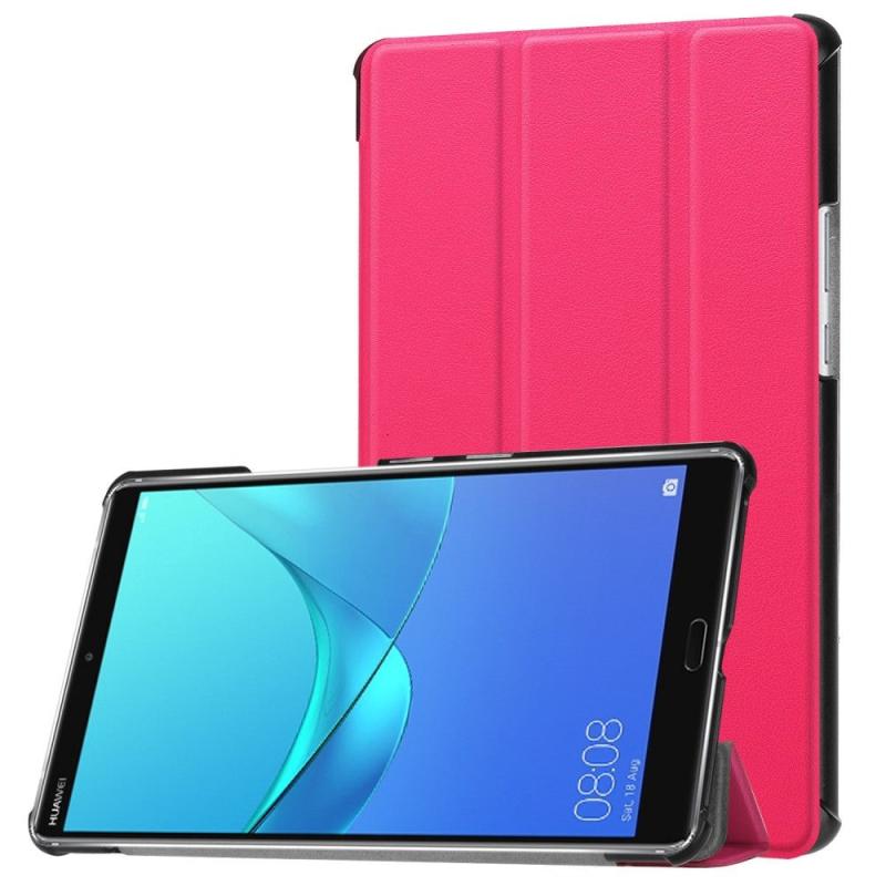 Huawei Mediapad M5        Quot  Cover Tri-fold Læder Cover Pink