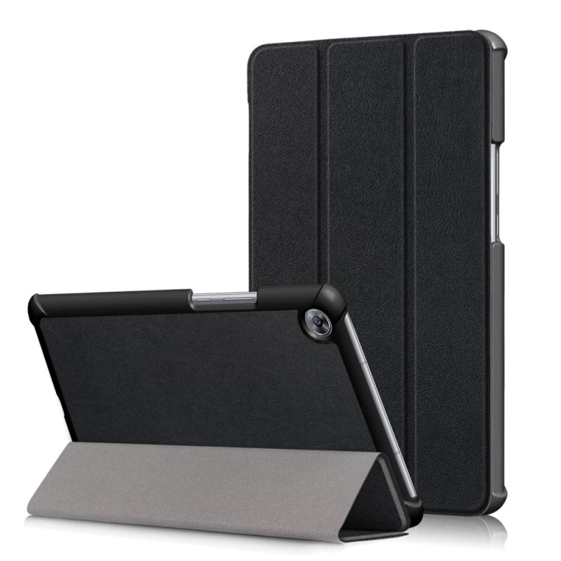 Huawei Mediapad M5   Læder Tri-fold Smart Cover   Taske Sort