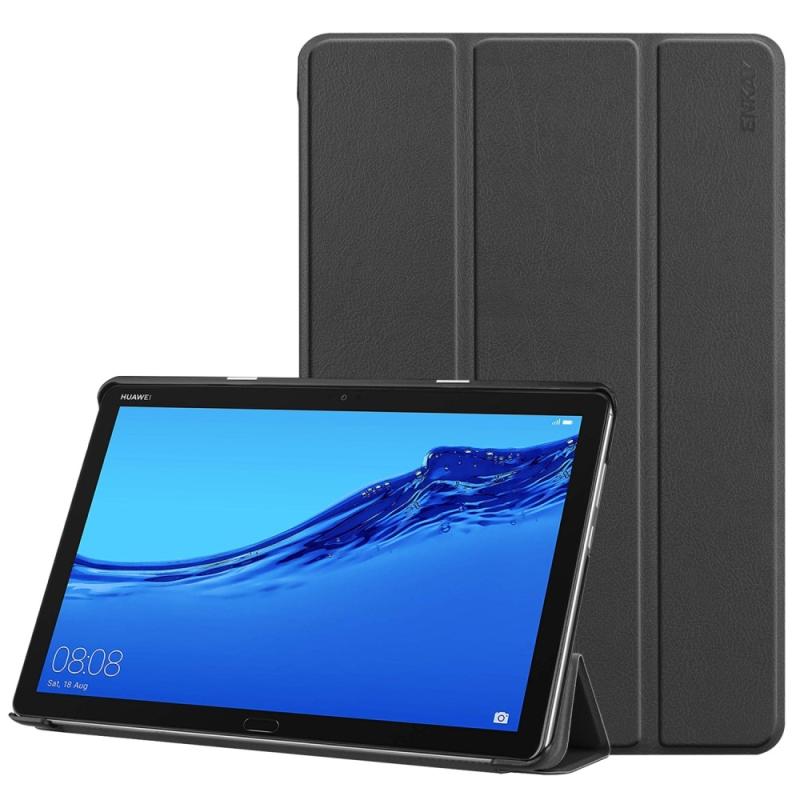 Huawei Mediapad M5 Lite 10 Enkay Smart Læder Cover Sort