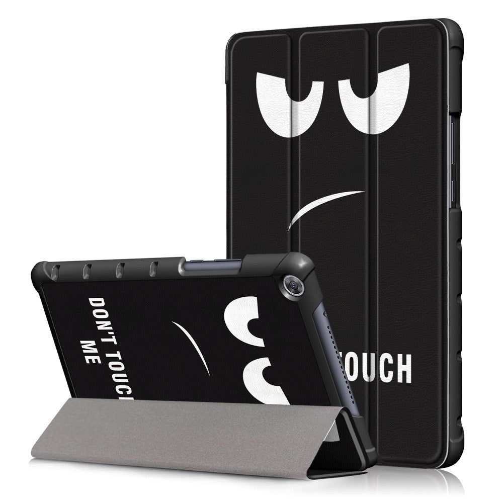 Huawei Mediapad M5 Lite   Læder Cover    Folde   Standerfunktion Sur Smiley  Quot Don 39   Touch   Quot