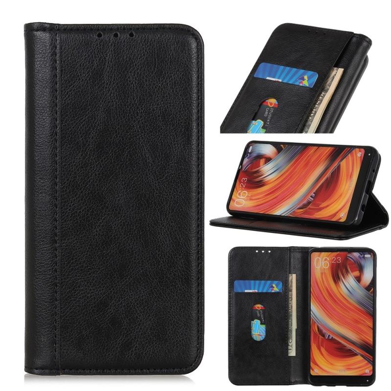 Huawei Mate 30 Lite ægte Læder Cover   Taske Sort