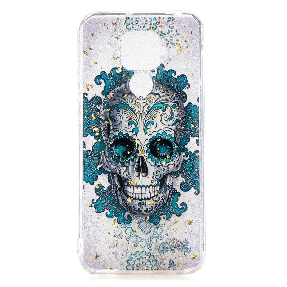 Huawei Mate 30 Lite Fleksibelt Cover Sugar Skull    Glimmer Gennemsigtig