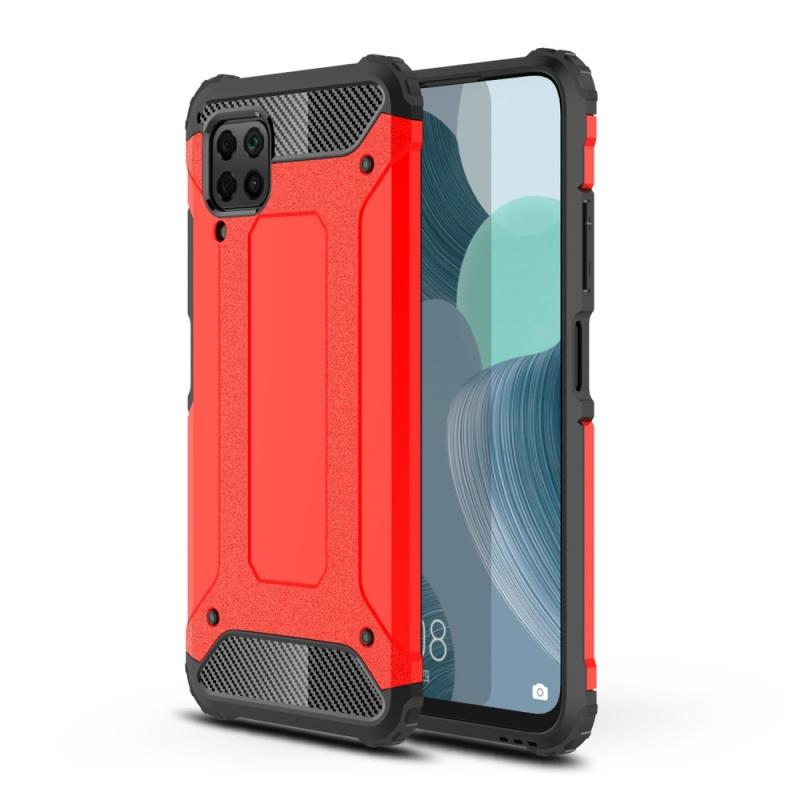 Huawei P40 Lite Armor Guard Hybrid Cover Rød