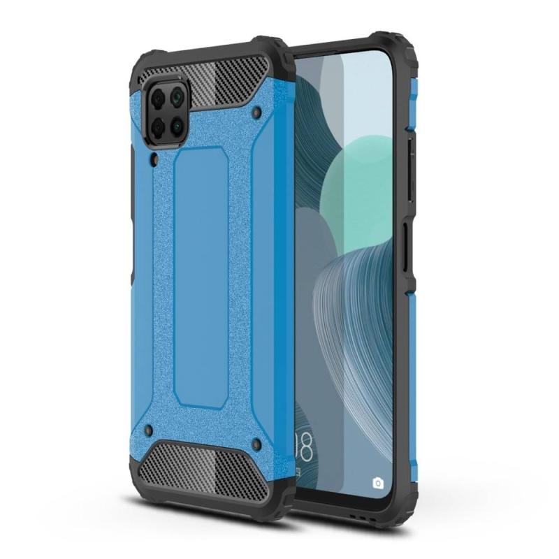 Huawei P40 Lite Armor Guard Hybrid Cover Lyseblå