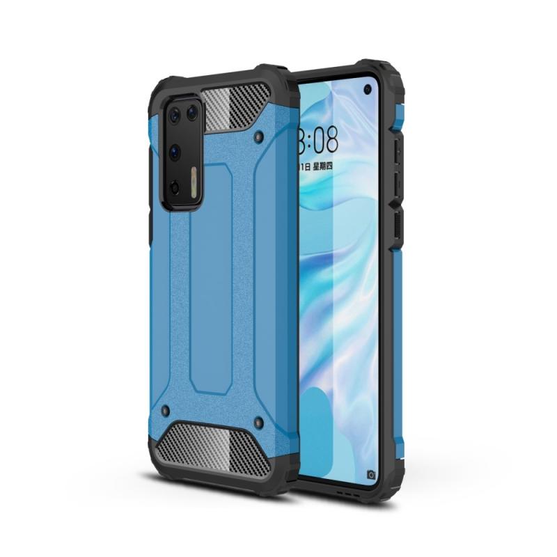 Huawei P40 Armor Guard Hybrid Cover Lyseblå