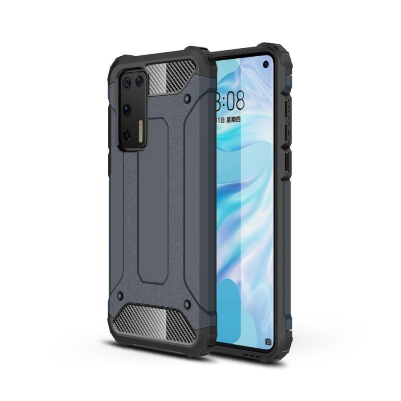 Huawei P40 Armor Guard Hybrid Cover Mørkeblå