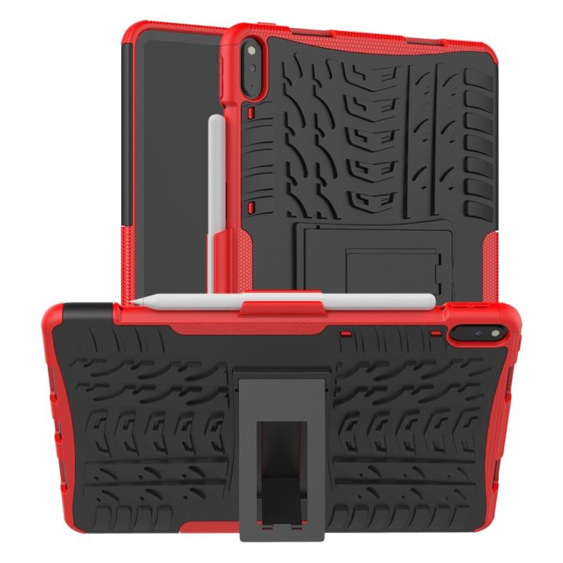 Huawei Matepad Pro 10   Cool Tyre Hybrid Cover Med Kickstand Rød