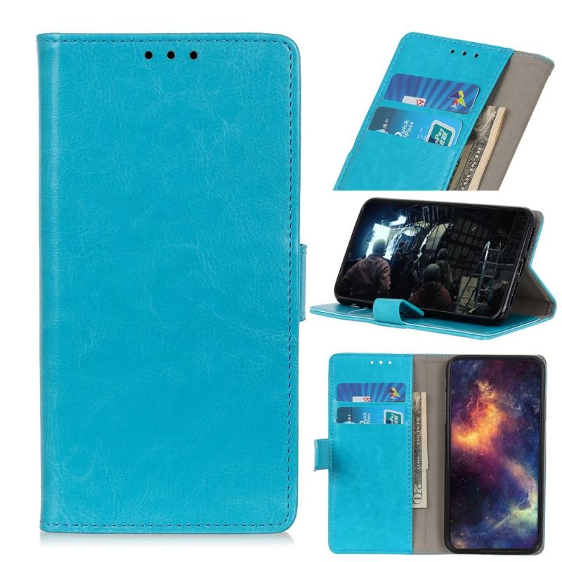 Huawei P40 Lite   Classic Læder Cover   Pung Blå