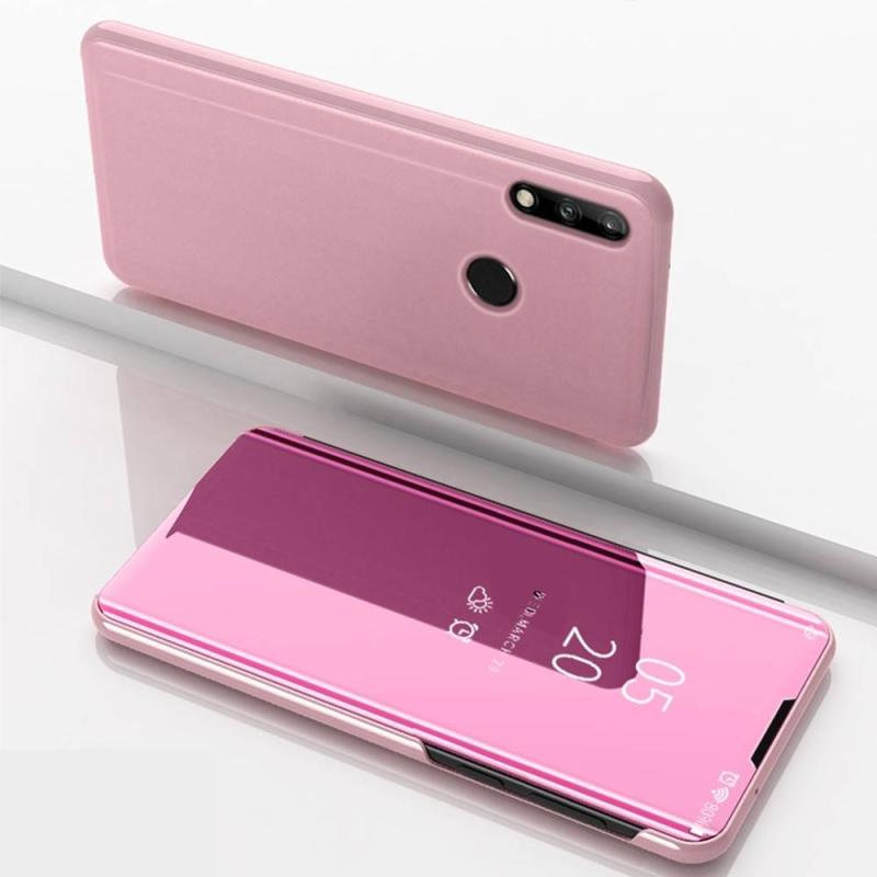 Huawei P40 Lite   View Window Mirror Cover Rosa Guld