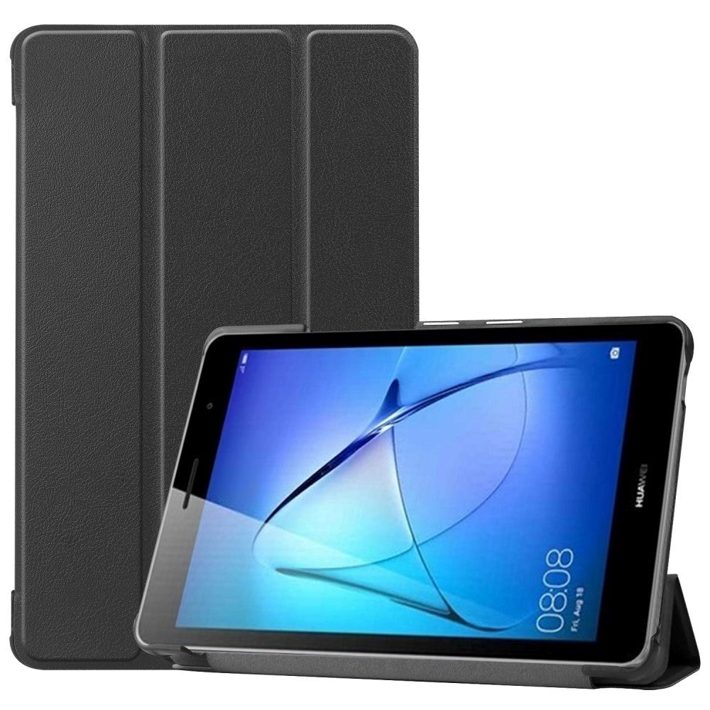 Huawei Matepad T8     Læder Cover    Tri-fold Sort