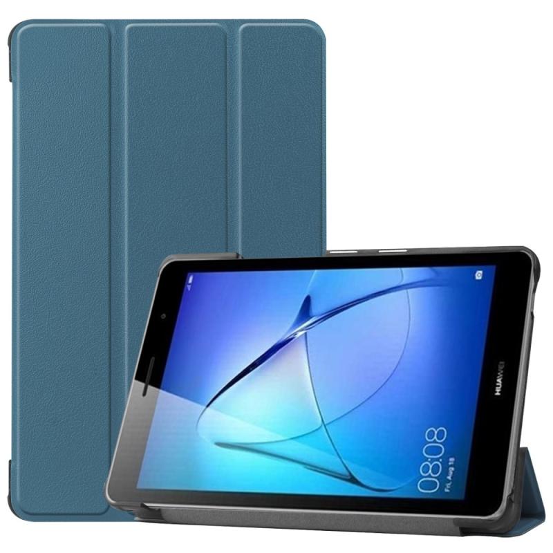 Huawei Matepad T8 Tri-fold Læder Cover Marineblå