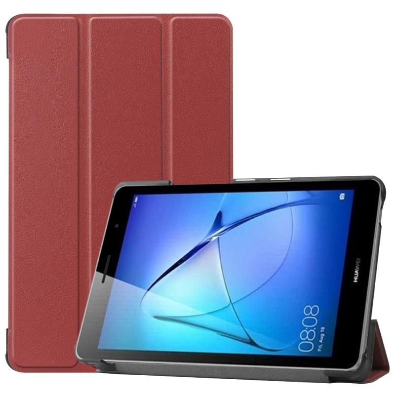 Huawei Matepad T8 Tri-fold Læder Cover Brun