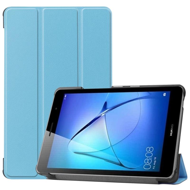 Huawei Matepad T8 Tri-fold Læder Cover Lyseblå