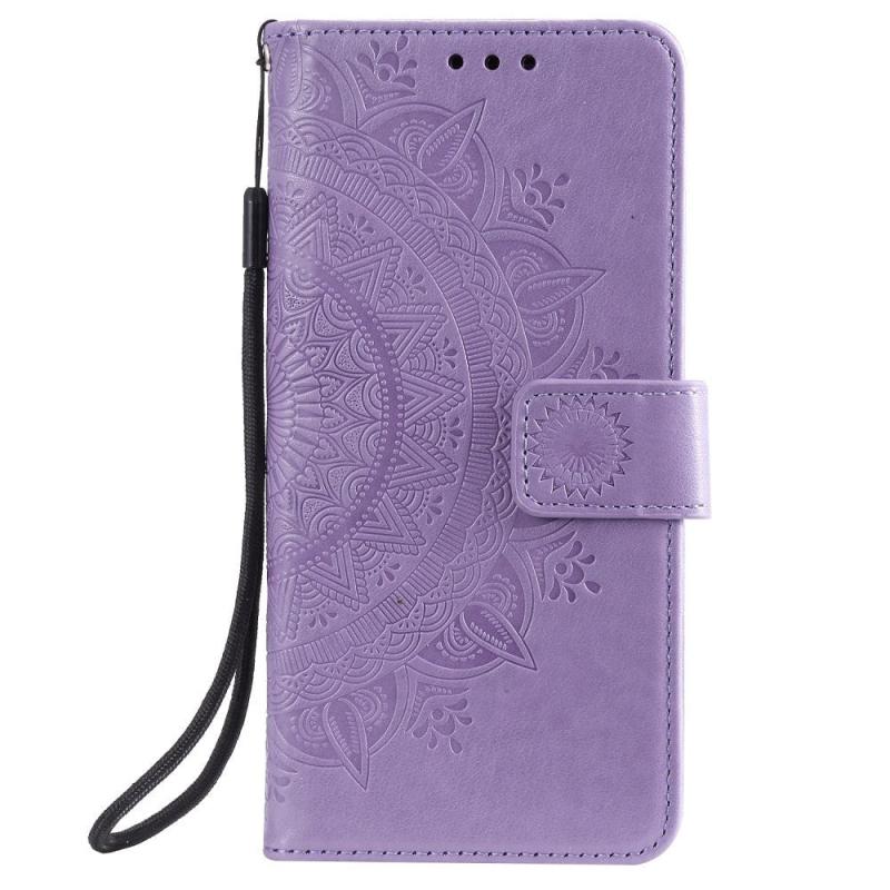 Huawei Honor 9x Lite Læder Cover    Pung Mandala Mønster Lilla