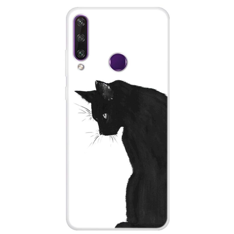 Huawei Y6p Gummi Cover   Printet Design Sort Kat