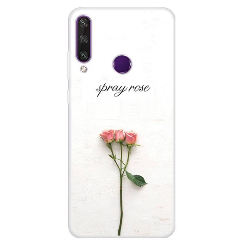 Huawei Y6p Gummi Cover   Printet Design Rose
