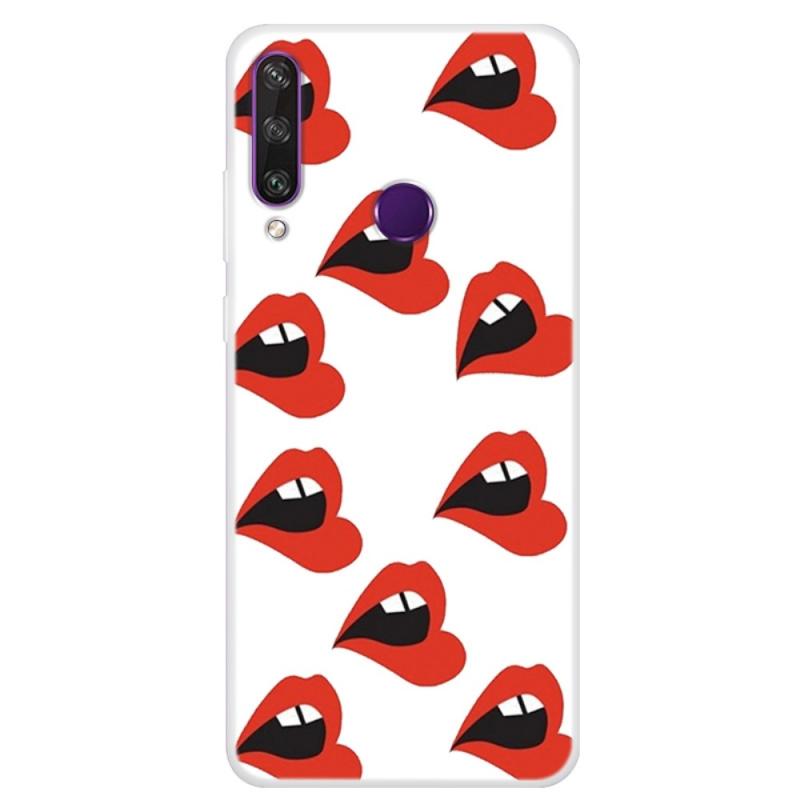 Huawei Y6p Gummi Cover   Printet Design Rød Læbe