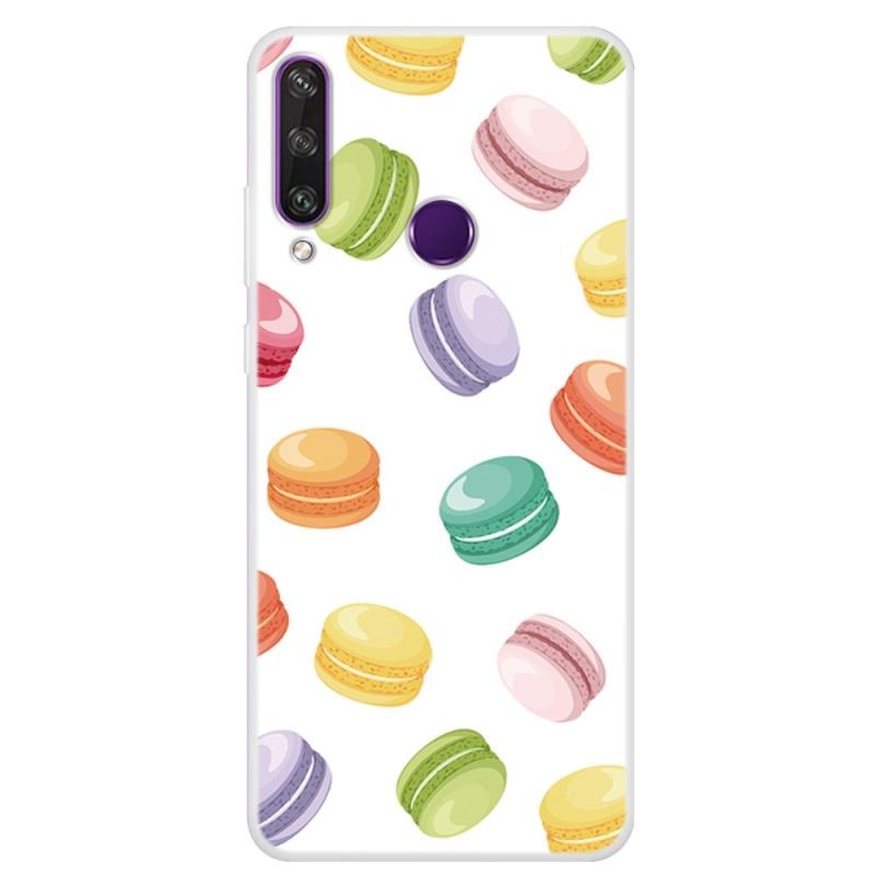 Huawei Y6p Gummi Cover   Printet Design Makroner
