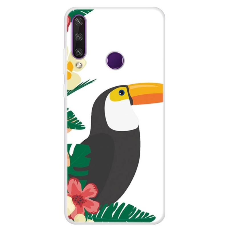 Huawei Y6p Gummi Cover   Printet Design Fugl