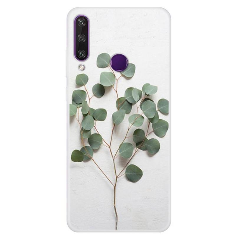 Huawei Y6p Gummi Cover   Printet Design Grønt Blad