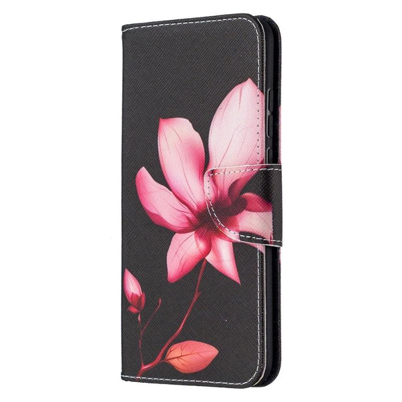 Huawei Honor 9x Lite Læder Cover    Pung Pink Blomst
