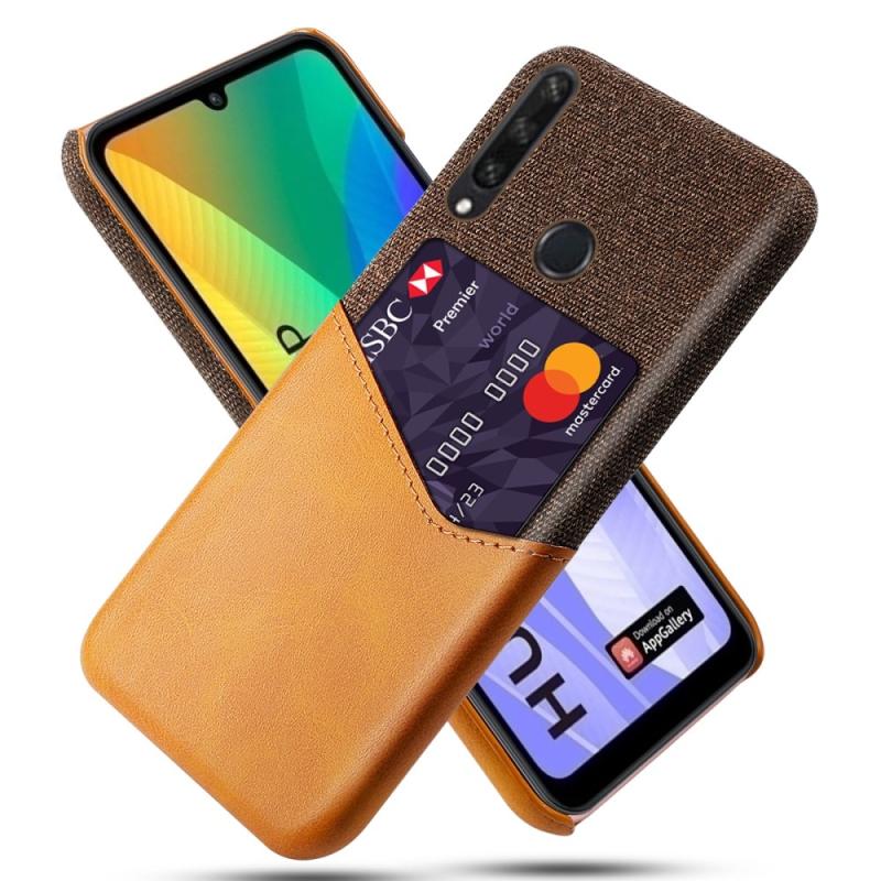 Huawei Y6p Ksq Læder Hard Cover Med Kortholder Orange