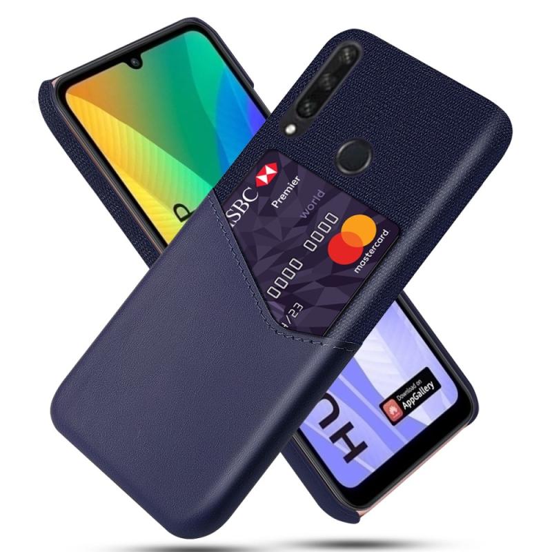 Huawei Y6p Ksq Læder Hard Cover Med Kortholder Blå