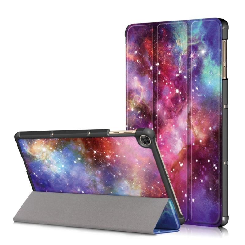 Huawei Matepad T10s Tri-fold Læder Cover Med Printet Design Rummet