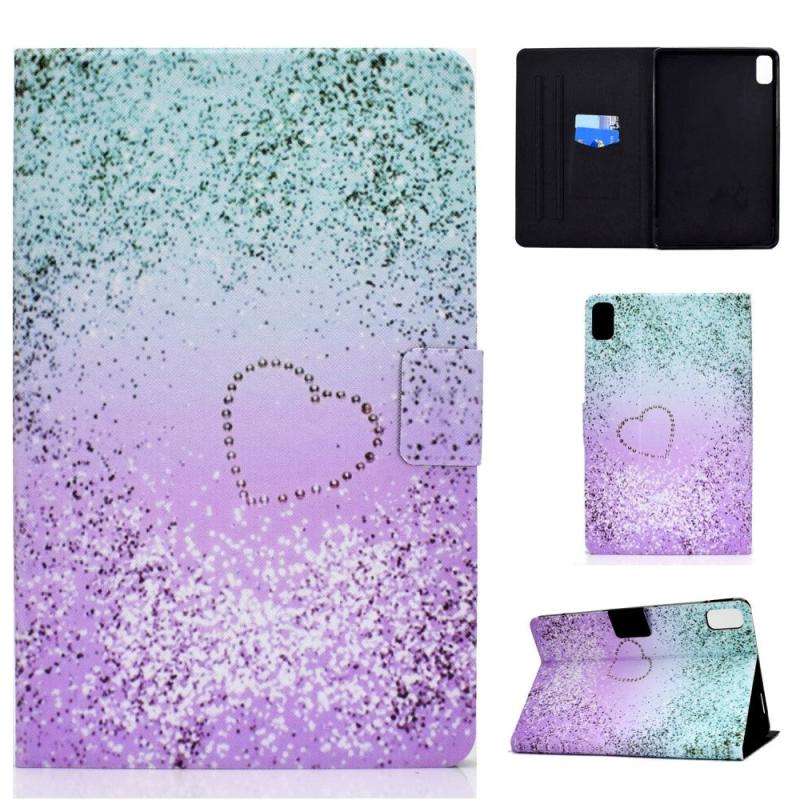 Huawei Matepad 10   Quot  Flip Cover    Ståfunktion   Kortholder Hjerte   Glimmer