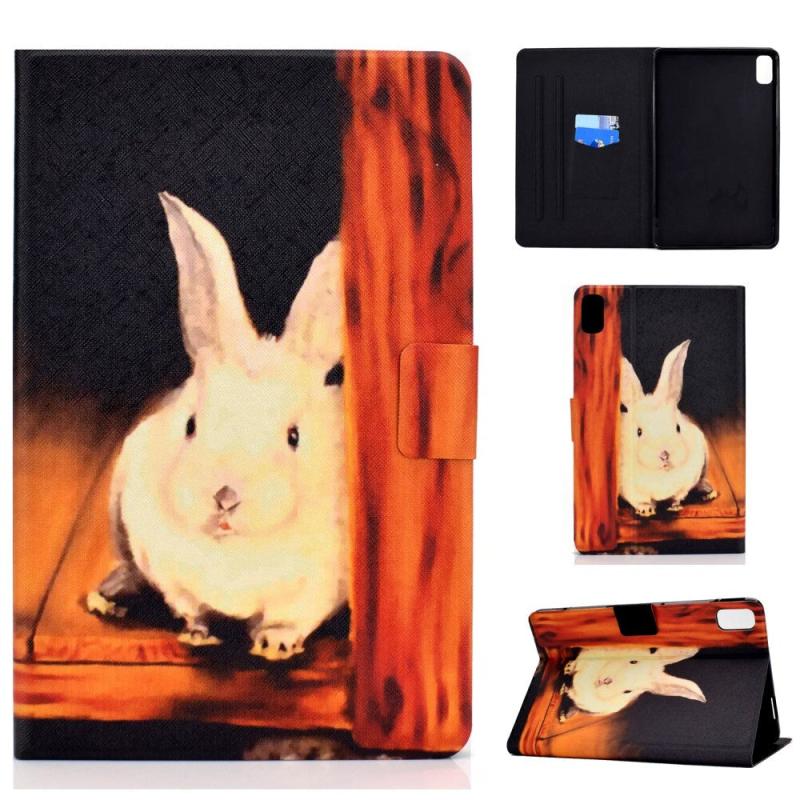 Huawei Matepad 10   Quot  Flip Cover    Ståfunktion   Kortholder Sød Kanin
