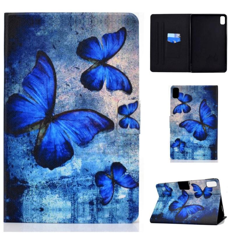 Huawei Matepad 10   Quot  Flip Cover    Ståfunktion   Kortholder Blå Sommerfugle