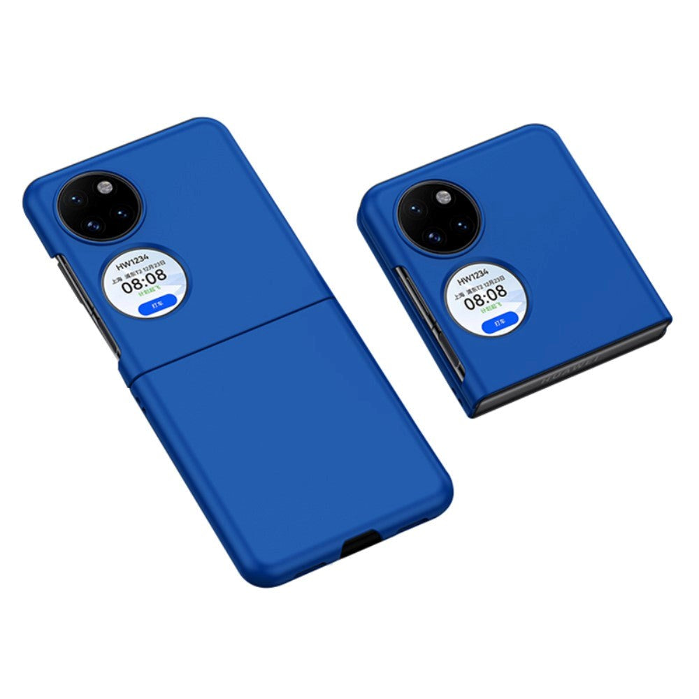 Huawei P50 Pocket Hårdt Plastik Bagside Cover    Gummi Belagt Overflade Blå