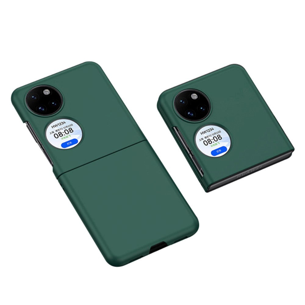 Huawei P50 Pocket Hårdt Plastik Bagside Cover    Gummi Belagt Overflade Grøn