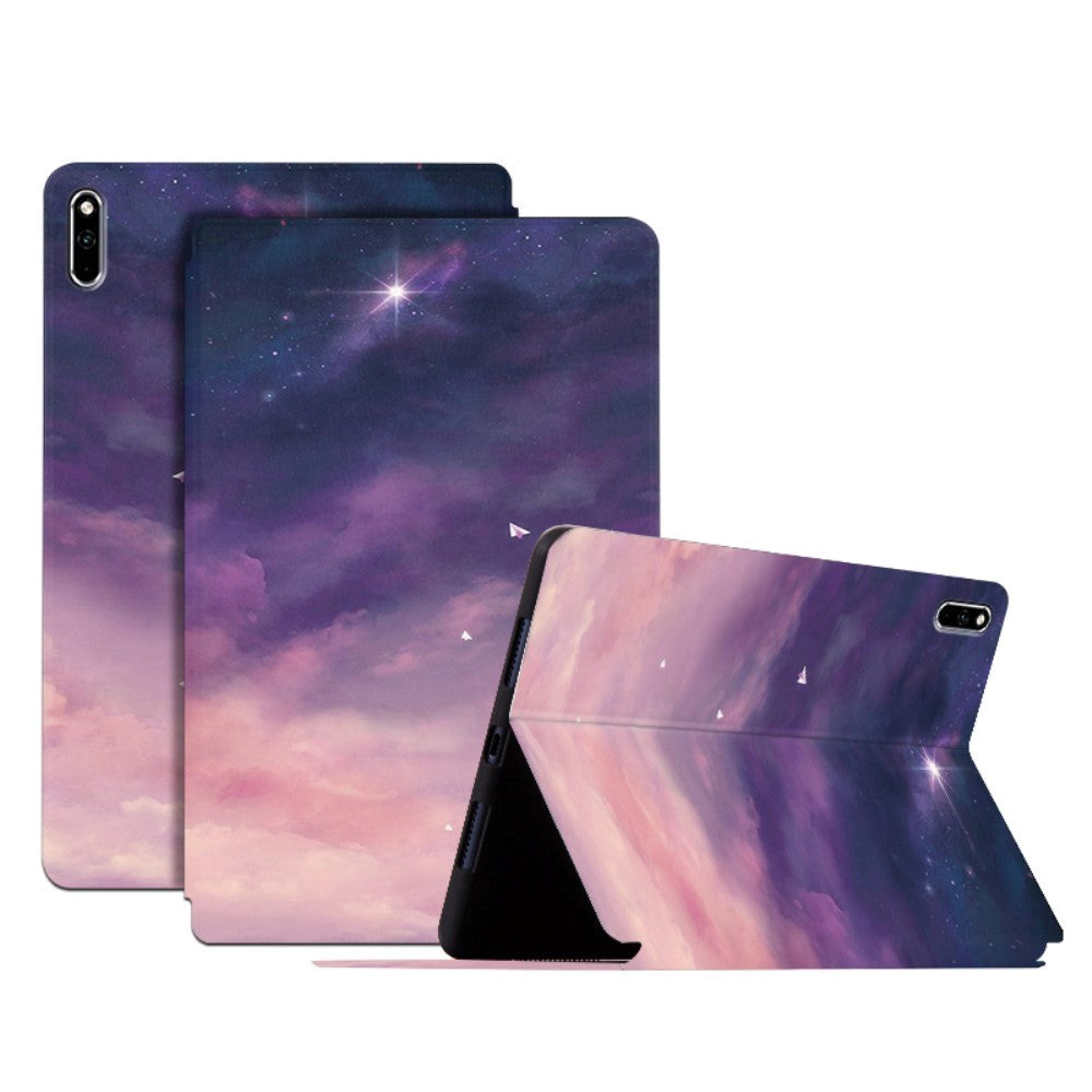 Huawei Matepad Pro 10    2021 2019  Tri-fold Flip Cover    Ståfunktion Stjerne Drøm