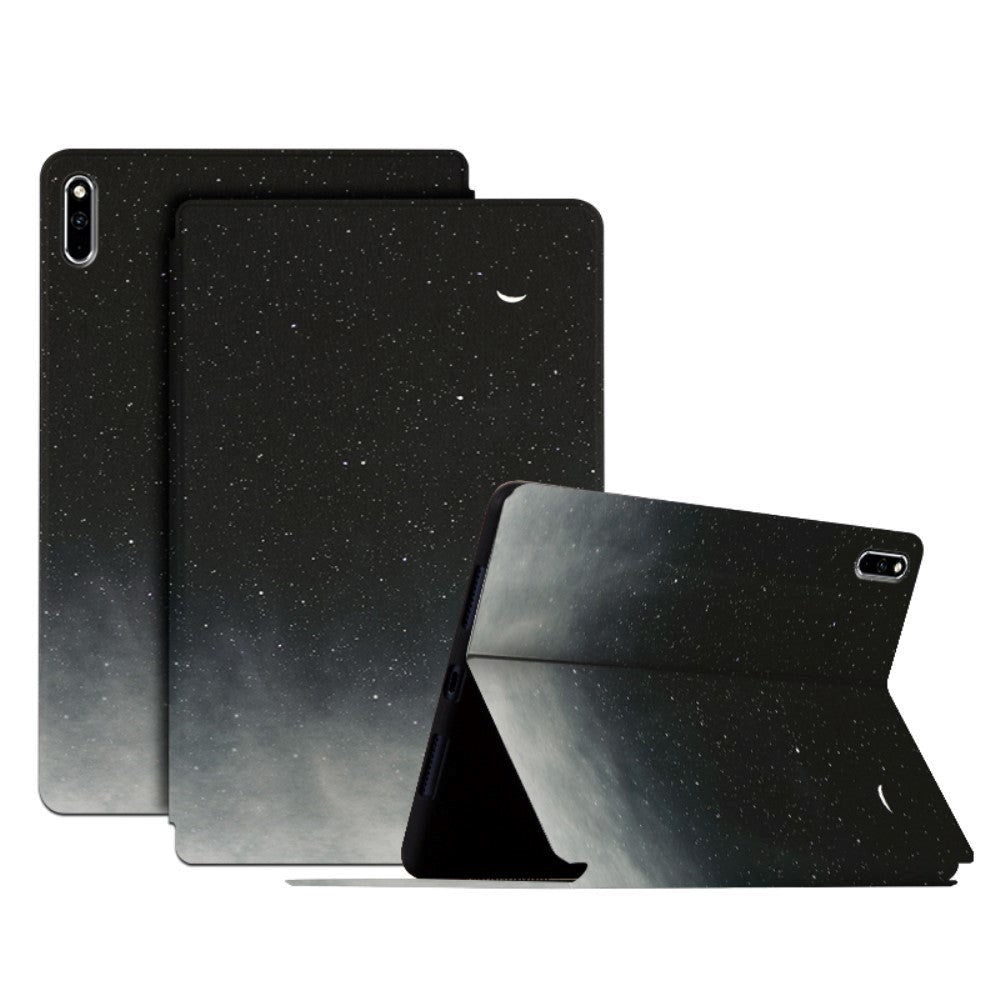 Huawei Matepad Pro 10    2021 2019  Tri-fold Flip Cover    Ståfunktion Stjernenat