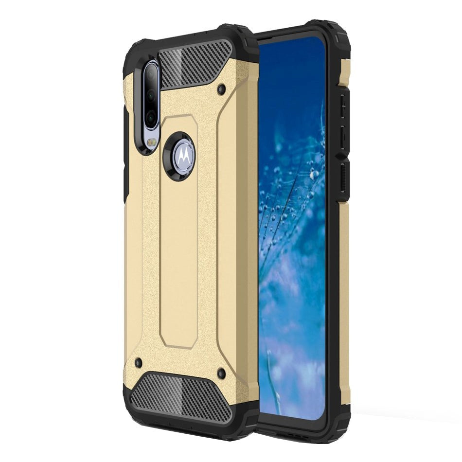 Motorola One Action Armor Guard Håndværkercover Guld