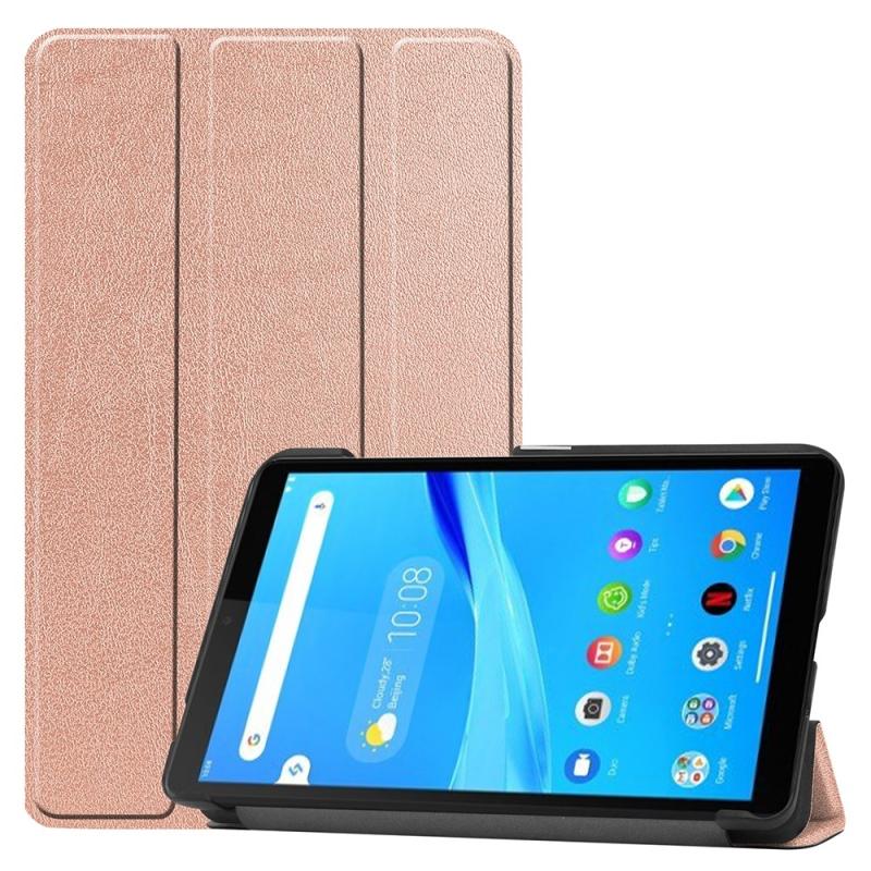 Lenovo Tab M7  -7305 Tri-fold Læder Cover Rosa Guld
