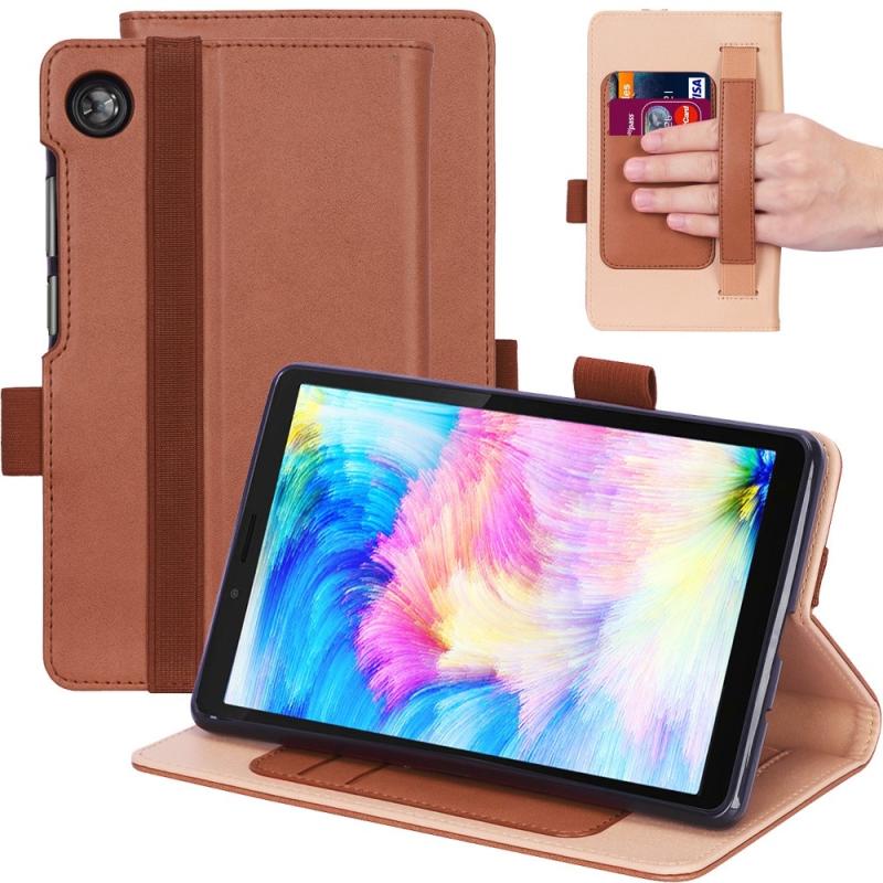 Lenovo Tab M7  -7305f Læder Cover Med Kortholdere Brun