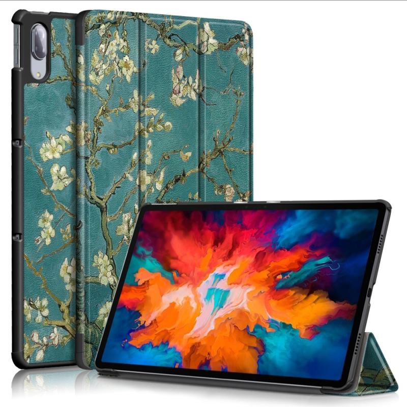 Lenovo Tab P11 Pro  -j706f Tri-fold Læder Cover Printet Design Fersken