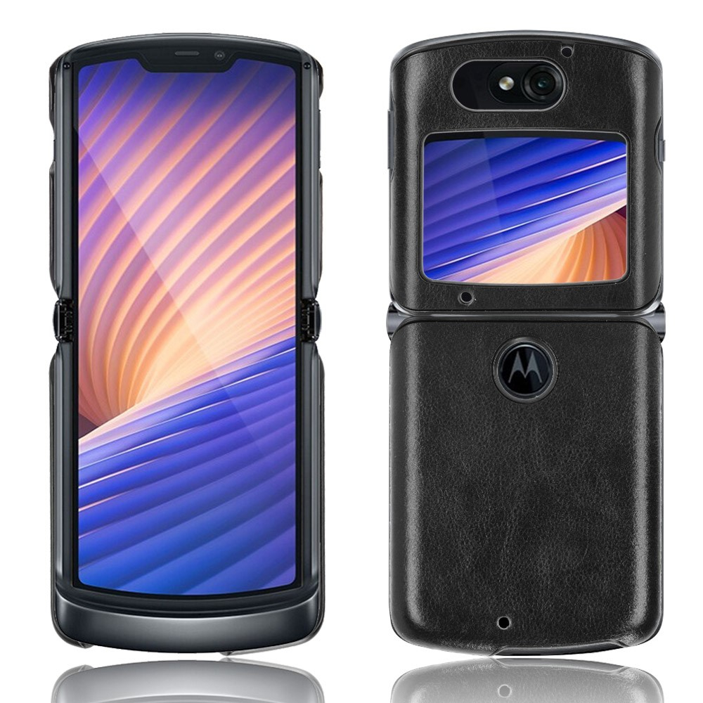 Motorola Razr 5g  Razr  2020  Slim Læder Hard Cover Sort